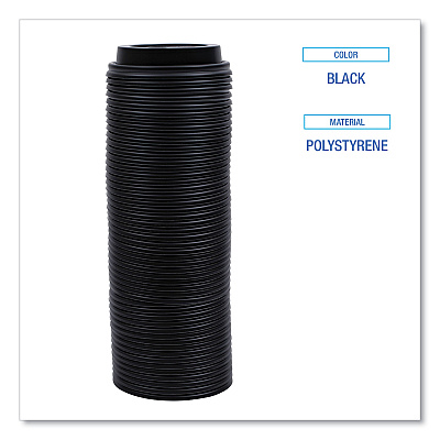 Boardwalk Hot Cup Lids, Fits 8 oz Hot Cups, Black, 1,000/Carton (BWKHOTBL8)