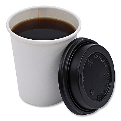 Boardwalk Hot Cup Lids, Fits 8 oz Hot Cups, Black, 1,000/Carton (BWKHOTBL8)