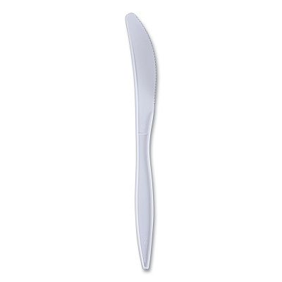 Boardwalk Mediumweight Wrapped Polypropylene Cutlery, Knives, White, 1,000/Carton (BWKKNIFEIW)