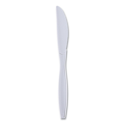 Boardwalk Heavyweight Wrapped Polypropylene Cutlery, Knife, White, 1,000/Carton (BWKKNIHWPPWIW)