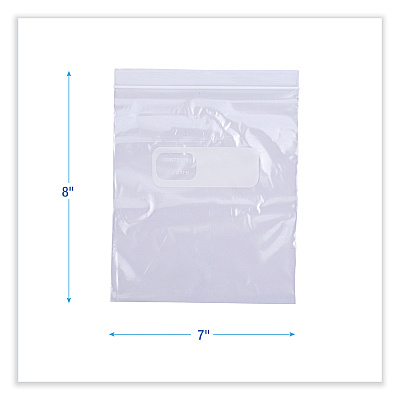Boardwalk Reclosable Food Storage Bags, Quart, 7" x 8", Clear, 500/Box (BWKQUARTBAG)