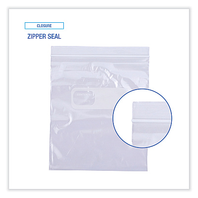 Boardwalk Reclosable Food Storage Bags, Quart, 7" x 8", Clear, 500/Box (BWKQUARTBAG)