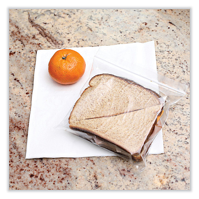 Boardwalk Reclosable Food Storage Bags, Sandwich, 6.5" x 5.89", Clear, 500/Box (BWKSANDWICHBAG)