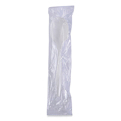 Boardwalk Mediumweight Wrapped Polypropylene Cutlery, Soup Spoon, White, 1,000/Carton (BWKSSMWPPWIW)