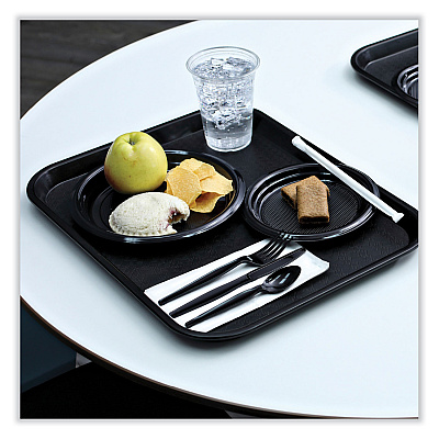 Boardwalk Heavyweight Wrapped Polystyrene Cutlery, Teaspoon, Black, 1,000/Carton (BWKTSHWPSBIW)
