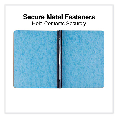 Universal Pressboard Report Cover, Two-Piece Prong Fastener, 3" Capacity, 8.5 x 11, Light Blue/Light Blue (UNV80572)