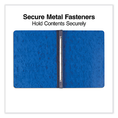 Universal Pressboard Report Cover, Two-Piece Prong Fastener, 3" Capacity, 8.5 x 11, Dark Blue/Dark Blue (UNV80573)
