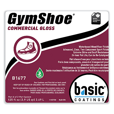 Betco GymShoe Gloss Sport Finish, Mild Scent, 1 gal Bottle, 4/Carton (BETB16774312)