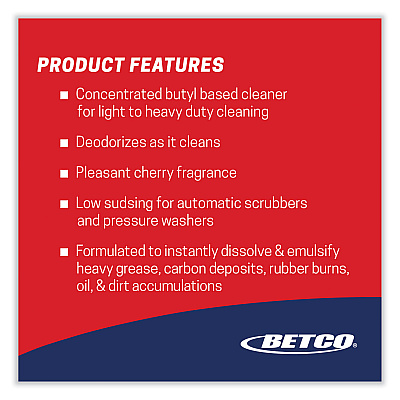 Betco Super Kemite Butyl Degreaser, Cherry Scent, 1 gal Bottle, 4/Carton (BET1030400)