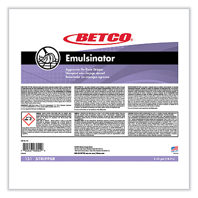Betco Emulsinator Floor Stripper, Sassafras Scent, 5 gal Bag-in-Box (BET151B500)