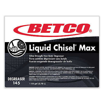 Betco Liquid Chisel Max Non-Butyl Degreaser, Characteristic Scent, 1 gal Bottle, 4/Carton (BET1450400)