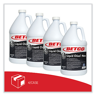 Betco Liquid Chisel Max Non-Butyl Degreaser, Characteristic Scent, 1 gal Bottle, 4/Carton (BET1450400)