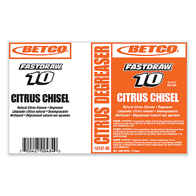 Betco Citrus Chisel, Citrus Scent, 2 L Bottle, 4/Carton (BET1674700)