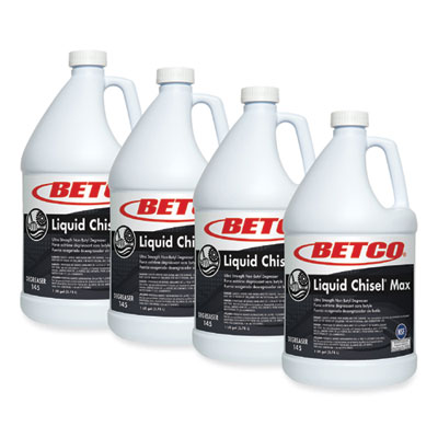 Betco Liquid Chisel Max Non-Butyl Degreaser, Characteristic Scent, 1 gal Bottle, 4/Carton (BET1450400)