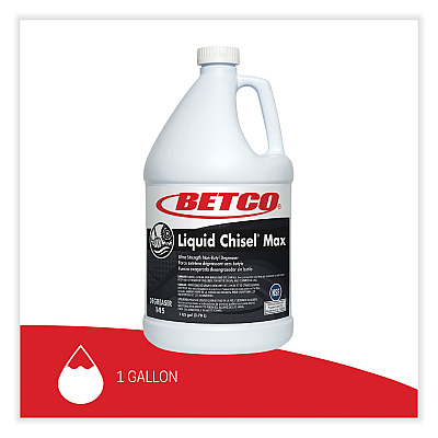 Betco Liquid Chisel Max Non-Butyl Degreaser, Characteristic Scent, 1 gal Bottle, 4/Carton (BET1450400)