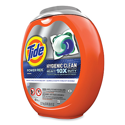 Tide Hygienic Clean Heavy 10x Duty Power Pods, Original Scent, 81 oz Tub, 48 Pods/Tub, 4 Tubs/Carton (PGC59080CT)