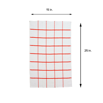 Sc Silvadur Kitchen Towel 15x25 Windowpane Saffron, Pack Of 4 (P-SLV-KT4-WISAF)