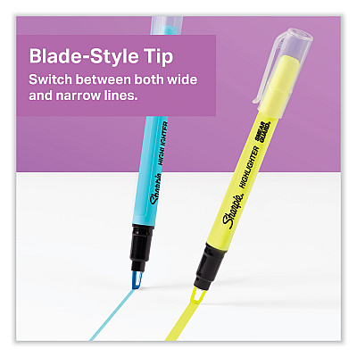 Sharpie Clearview Pen-Style Highlighter, Assorted Ink Colors, Chisel Tip, Assorted Barrel Colors, 8/Pack (SAN1966798)