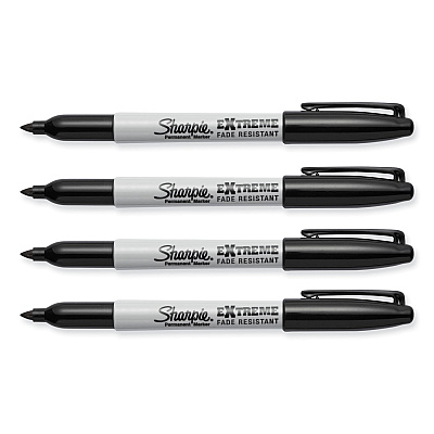 Sharpie Extreme Marker, Fine Bullet Tip, Black, 4/Pack (SAN1927436)