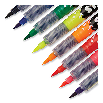 Sharpie Stained Fabric Markers, Medium Brush Tip, Assorted Colors, 8/Pack (SAN1779005)