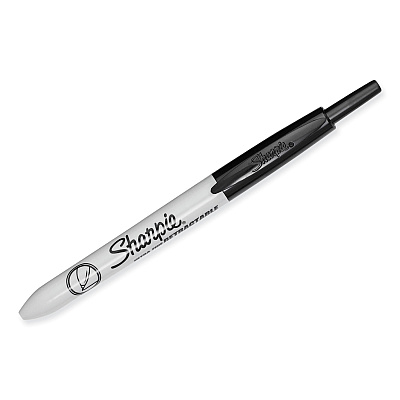 Sharpie Retractable Permanent Marker, Extra-Fine Needle Tip, Black, 3/Pack (1735793)