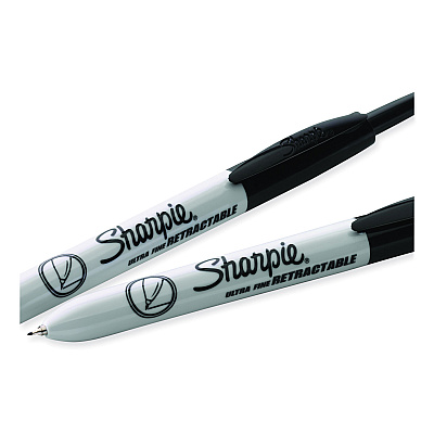 Sharpie Retractable Permanent Marker, Extra-Fine Needle Tip, Black, 3/Pack (1735793)