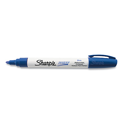 Sharpie Permanent Paint Marker, Medium Bullet Tip, Blue (SAN35551)