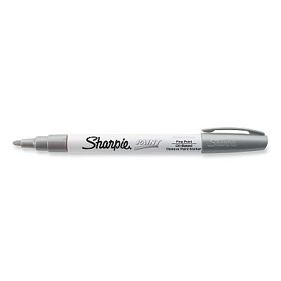 Sharpie Permanent Paint Marker, Fine Bullet Tip, Silver (SAN35545)