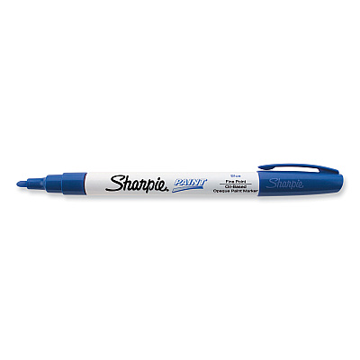 Sharpie Permanent Paint Marker, Fine Bullet Tip, Blue (SAN35536)