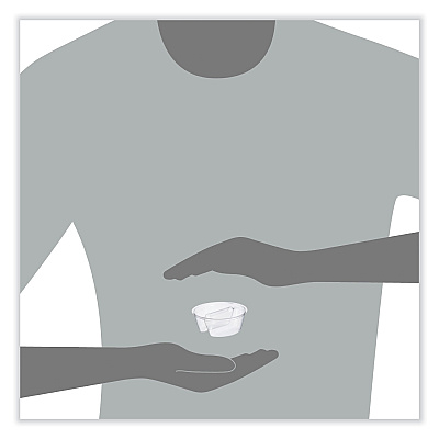 Dart Plastic Cup Insert, 3.5 oz, 3.6" Diameter x 1.3"h, Clear, 1,000/Carton (DCCPF35C2)