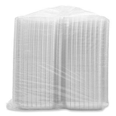 Dart ClearSeal Hinged-Lid Plastic Containers, 8.22w x 3.02h, Clear, Plastic, 250/Carton (DCCPET90PST1)