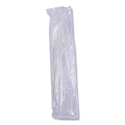 Boardwalk Mediumweight Wrapped Polypropylene Cutlery, Teaspoon, White, 1,000/Carton (BWKSPOONIW)