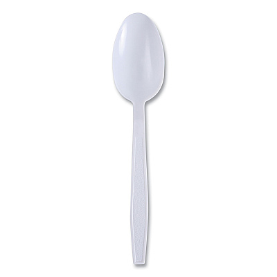 Boardwalk Heavyweight Wrapped Polypropylene Cutlery, Teaspoon, White, 1,000/Carton (BWKTSHWPPWIW)