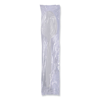 Boardwalk Heavyweight Wrapped Polypropylene Cutlery, Teaspoon, White, 1,000/Carton (BWKTSHWPPWIW)