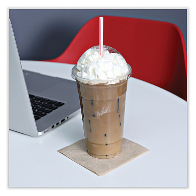 Boardwalk Beverage Napkins, 1-Ply, 9.5" x 9.5", Kraft, 500/Pack, 8 Packs/Carton (BWK8300K)