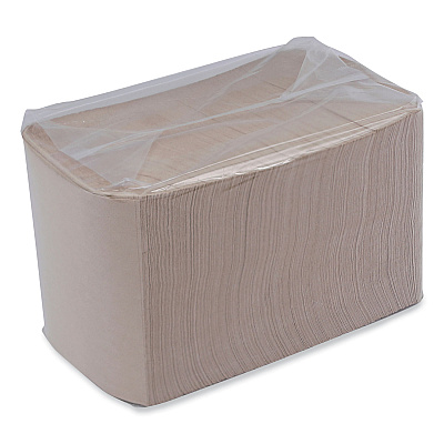 Boardwalk Beverage Napkins, 1-Ply, 9.5" x 9.5", Kraft, 500/Pack, 8 Packs/Carton (BWK8300K)