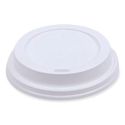 Boardwalk Deerfield Hot Cup Lids, Fits 10 oz to 20 oz Cups, White, Plastic, 50/Pack, 20 Packs/Carton (BWKDEERHLIDW)