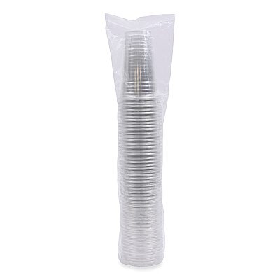 Boardwalk Clear Plastic Cold Cups, 24 oz, PET, 50 Cups/Sleeve, 12 Sleeves/Carton (BWKPET24)