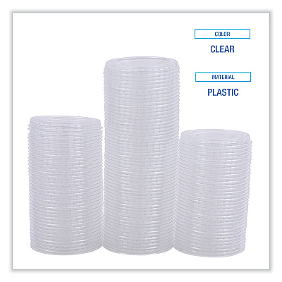 Boardwalk Souffle/Portion Cup Lids, Fits 1.5 oz and 2 oz Portion Cups, Clear, 2,500/Carton (BWKPRTLID2)