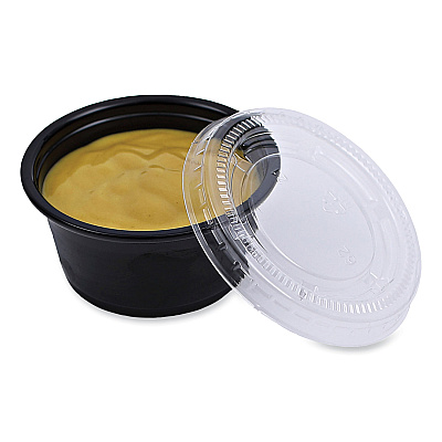 Boardwalk Souffle/Portion Cup Lids, Fits 1.5 oz and 2 oz Portion Cups, Clear, 2,500/Carton (BWKPRTLID2)