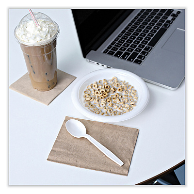 Boardwalk Heavyweight Polystyrene Cutlery, Soup Spoon, White, 1000/Carton (BWKSOUPHWPSWH)