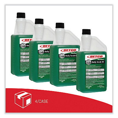 Betco Daily Scrub SC Floor Cleaner, Characteristic Scent, 32 oz Bottle, 6/Carton (BET1884800)