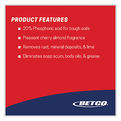 Betco Stix Toilet Bowl Cleaner, Cherry Almond Scent, 32 oz Bottle, 12/Carton (BET761200)