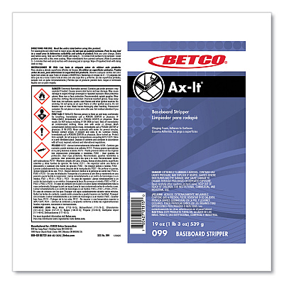 Betco Ax-It Aerosol Baseboard Stripper, Sassafras Scent, 19 oz Aerosol Spray, 12/Carton (BET0992300CT)