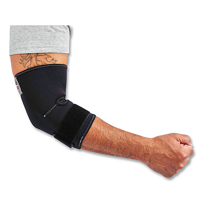 ergodyne ProFlex 655 Compression Arm Sleeve with Strap, Medium, Black (EGO16583)