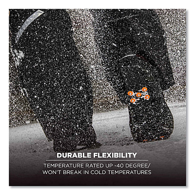 ergodyne Trex 6310 Adjustable Slip-On Ice Cleats, Large, Black, Pair (EGO16774)