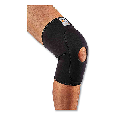 ergodyne ProFlex 615 Open Patella Anterior Pad Knee Sleeve, Medium, Black (EGO16533)