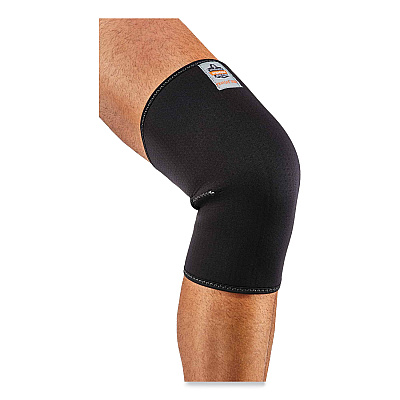 ergodyne ProFlex 600 Neoprene Single Layer Knee Sleeve, 2X-Large, Black (EGO16506)