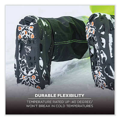 ergodyne Trex 6304 One-Piece Step-In Full Coverage Ice Cleats, X-Large, Black, Pair (EGO16785)