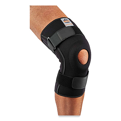 ergodyne ProFlex 620 Open Patella Spiral Stays Knee Sleeve, 2X-Large, Black (EGO16546)